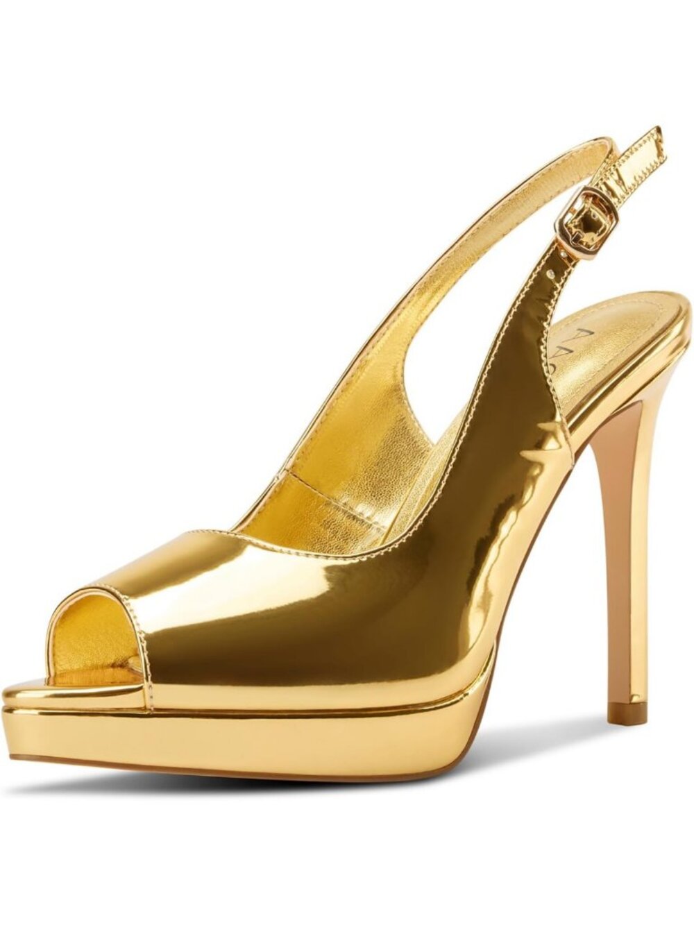 Chic Women's Peep Toe Slingback Platform Stiletto Heels - 4.3" High Dress